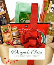 Holiday Gift Crate with Wine
