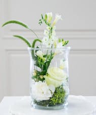 Elegant White Hurricane Vase