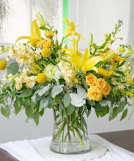 Brilliant Yellow Garden Vase