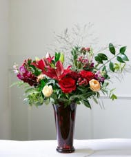 Rich Red Vase Arrangement