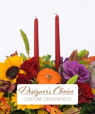 Thanksgiving Centerpiece with Candles